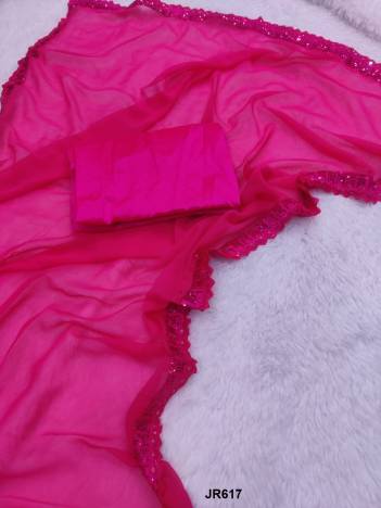 D.NO. JR617 BY JR GEORGETTE SAREE MANUFACTURER IN INDIA